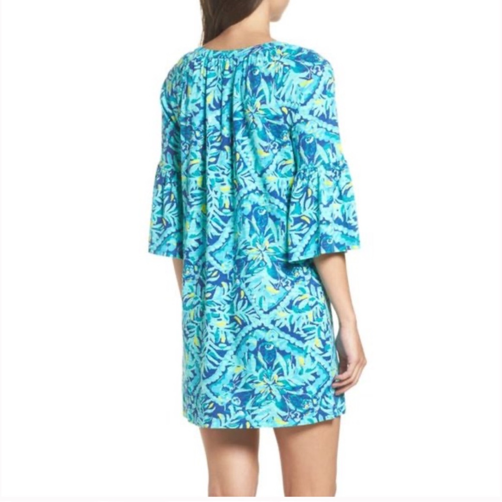 *Lilly Pulitzer Del Lago Tunic Dress Indigo Midnight Cove Womens Medium - Picture 3 of 13
